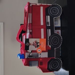 Light and sound fire truck  one size fits most.